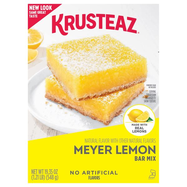Krusteaz Meyer Lemon Bar Mix, Made with Real Lemons, 19.35 oz Box