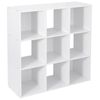 9 Cube Storage Organizer Wooden Bookcase Bookshelf W/Removable Back Panels White