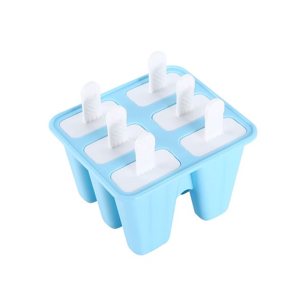 Popsicle Molds Silicone Ice Pop Mold for 6 Pieces, BPA Free, Homemade Frozen Dessert