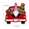 3.5" Christmas Truck and Gnome Embroidered Iron on Patch