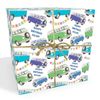 Campervan Personalised Birthday Gift Wrap with 2 Tags - Recyclable