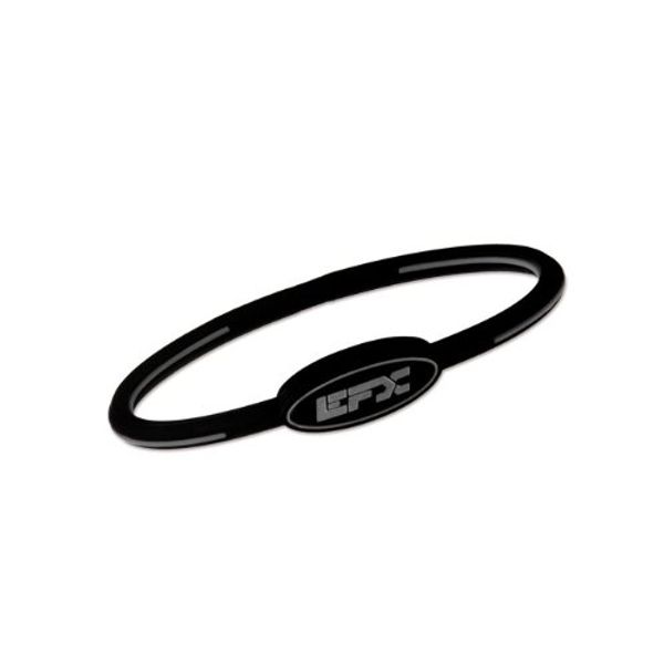 Efx Silicone Oval Wristband (Black)/Grey, Large