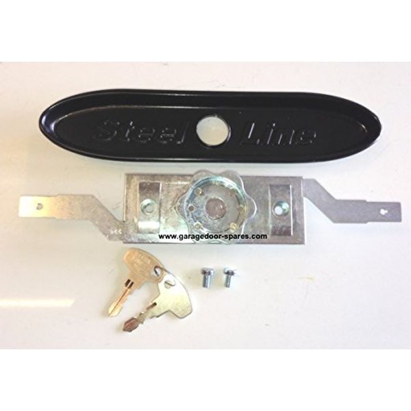 Steel Line Roller Shutter & Replacement Garage Door Lock Black Facia