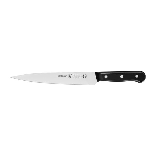 HENCKELS Solution Razor-Sharp 8-inch Carving Knife, German Engineered Informed by 100+ Years of Mastery, Black/Stainless Steel