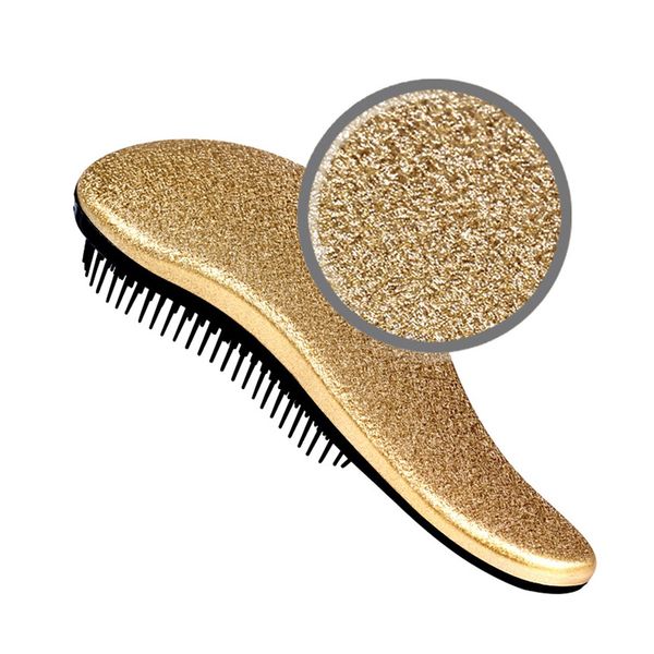 Professional Detangling Hairbrush Comb Removes Knots and Tangles (gold)