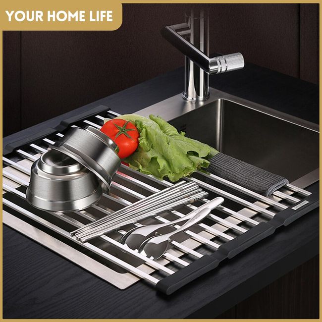 Kitchen Foldable Drain Rack Dish Drying