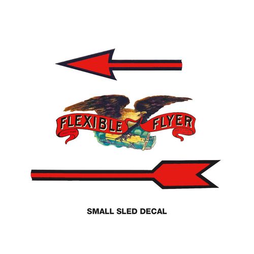 FLEXIBLE FLYER SMALL DECALS FOR SMALL SLED WATER SLIDE, LASER PRINTED