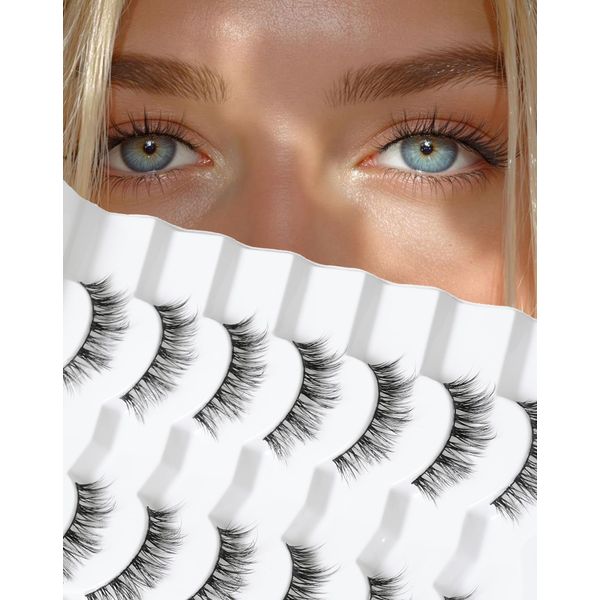 Onlyall False Eyelashes Natural Fake Eye Lashes Wispy False Lashes D20