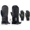 devembr Advanced Snowboarding Mittens with Wrist Guards & Removable Liners, M