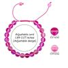 Hemasa 3Pcs Round Synthetic Moonstone Braided Bead Bracelets (Pink)