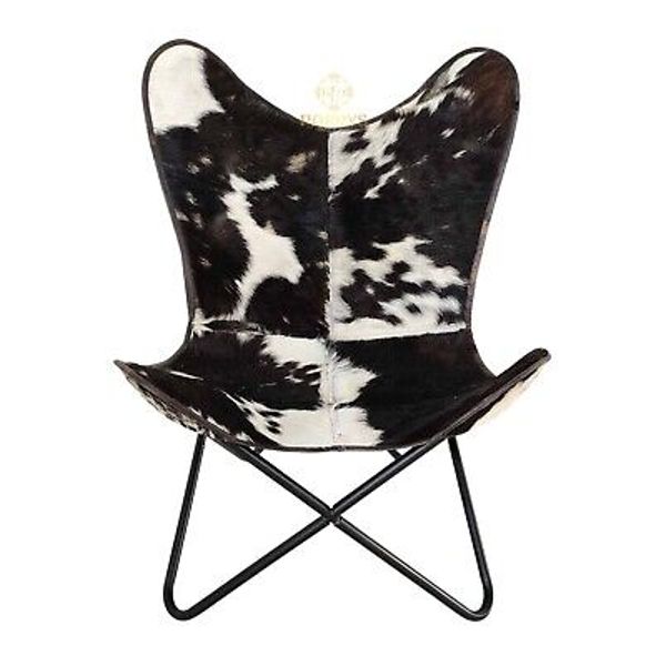 Arm Chair-Openable Iron Stand Leather Chair–Goat Hair Living Room ChairPL2-1.187