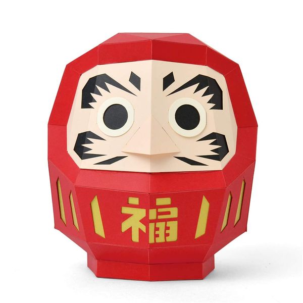 Bog Craft KAKUKAKU Design Accessory Daruma Red M
