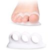 Pedimend Silicone Gel Hammer Toe Protectors Straighten Crooked Toes - Toe Separator For Overlapping Toes - For Claw, Mallet & Curl Toes – UNISEX – Foot Care - White (2 PAIR)