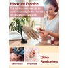 Yokilly Practice Hand for Acrylic Nails,100PCS Practice Nail Tips Flexible Nail Practice Hand with Stand,Silicone Nail Hand Practice Model for Nail Training,Fake Hands With 3PCS Professional Nail File