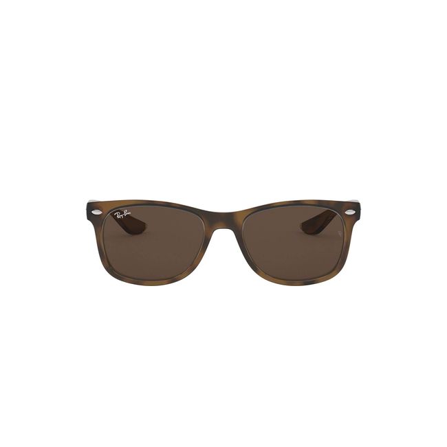 Ray-Ban Junior Kids' RJ9052S New Wayfarer Square Sunglasses, Havana/Dark Brown, 47 mm