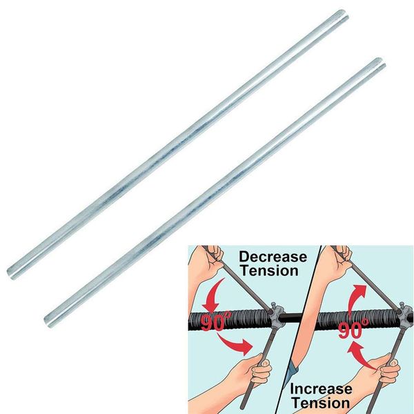 Heavy Duty 2 Pack 18 Inch Winding Rods for Torsion Springs, 0.5inch Diameter ...