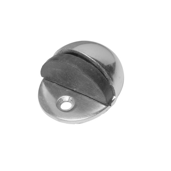 Merriway BH03933 Oval Door Stop, 50mm 2 inch Dia.- Bright Aluminium, Grey