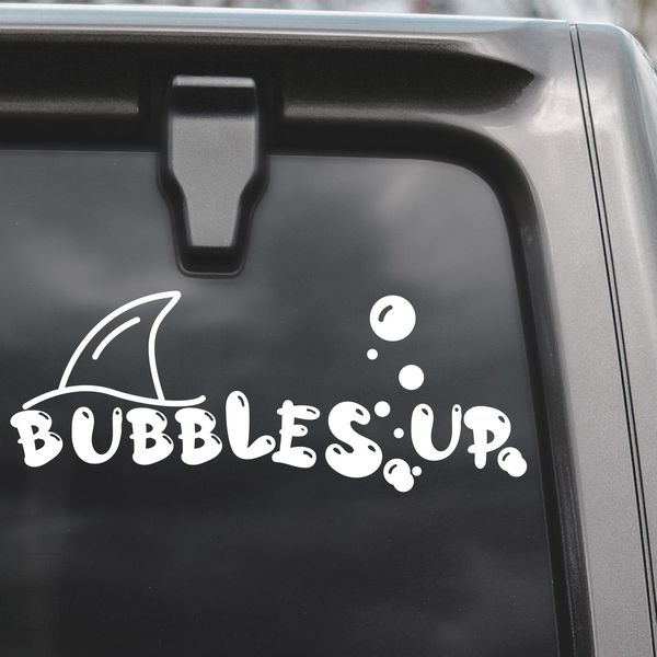 Aolamegs 7" Bubbles Up Car Decal - 2 Pack Vinyl Windows Stickers, Weatherproof Transfer Decals for Laptop/Car/Truck/Window/Bumper