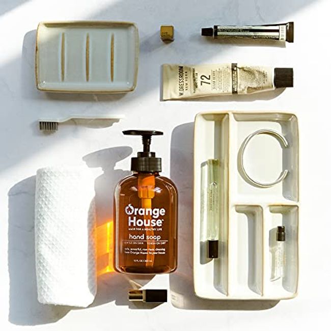 ORANGE HOUSE Natural Liquid Hand Soap with Food-Grade Orange Oil,  Cruelty-free, Soft and Moisturizing, 12 Fl Oz