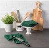 DII Solid Windowpane Dishcloth Set, Cotton Fabric, Dark Green, 12x12