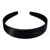 Aliceband - Plain wide (2.5cm) flat black satin headband alice band