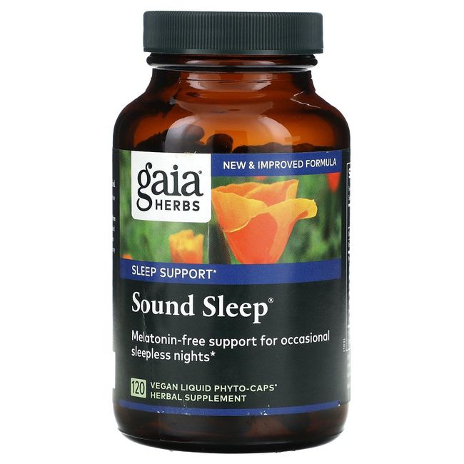 Gaia Herbs RapidRelief Sound Sleep 120 Vegetarian Liquid Phyto Caps Dairy-Free,