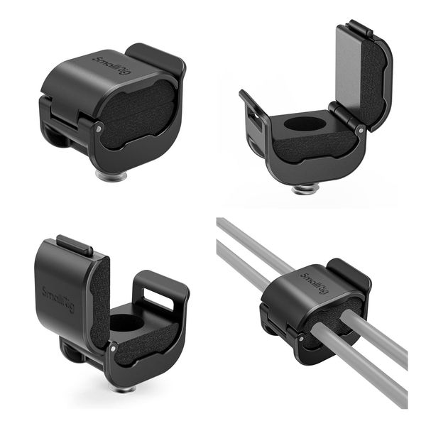 SMALLRIG Camera Cable Clamp Kamerakabelklemme für SDI/Mikrofonkabel, DSLR Kamera, 2mm - 6 mm Kabel (4 Stück) – 3685