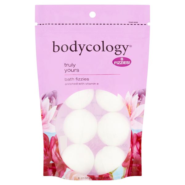 Bodycology Truly Yours Bath Soak Fizzies Bombs 8-2.1 Oz Balls