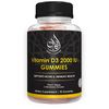 Iman Vitamins Halal Vitamin D3 Gummies, 2000 IU, Bone Support, Vegetarian, 90