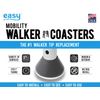 Walker Coasters, Medical Accessories, Storm Gray, 2 Count