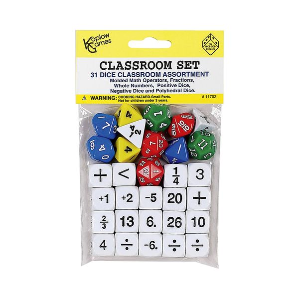 Koplow Games Classroom Dice Set Classroom Accessories, Standard (15mm - 17mm)