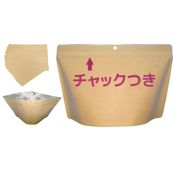 Mitsuwa Rice Fresh Guard Rice Brown Rice Refrigerated Storage Chuck Bags, 9.5 oz (2550 g), Craft, 30 Sheets LL