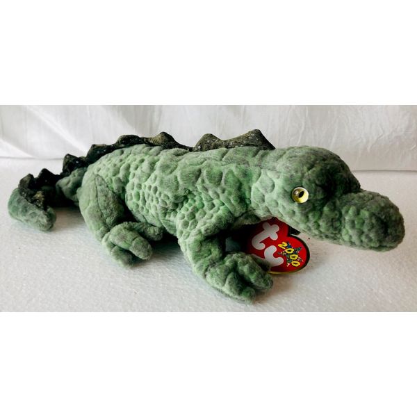 First And Main Tye Dye Plush Alligator Blue & Green