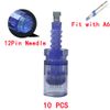 Micro Needles Cartridges For Ultima A6 Dr.Pen,9Pin/12Pin/36Pin/42Pin &Nano Neelde Cartridges,Tips For Electric Stamp Derma Pen Auto Microneedle Therapy System (12 Pin Needles, 10 PCS)