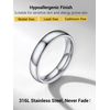 PROSTEEL Stainless Steel Thumb Ring 4mm Wedding Band Stackable Rings
