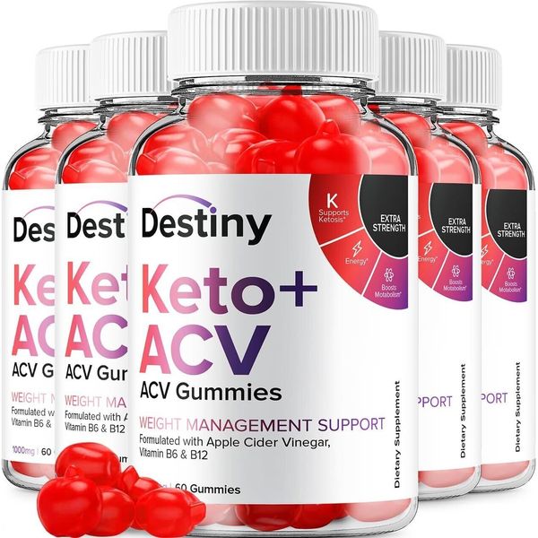 (5 Pack) Destiny Keto ACV Gummies - Official - Keto Destiny ACV Advanced...