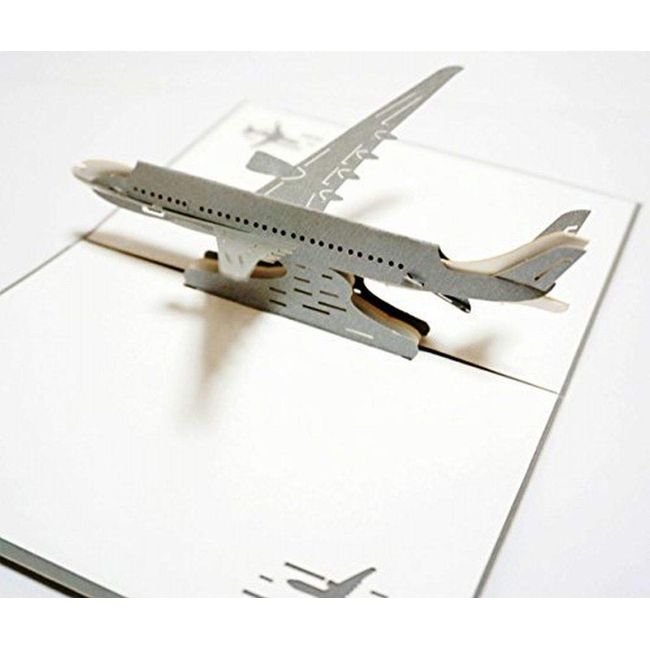 Happiest Birthday 3D Message Card Pop Up Greeting Card (Airplane)