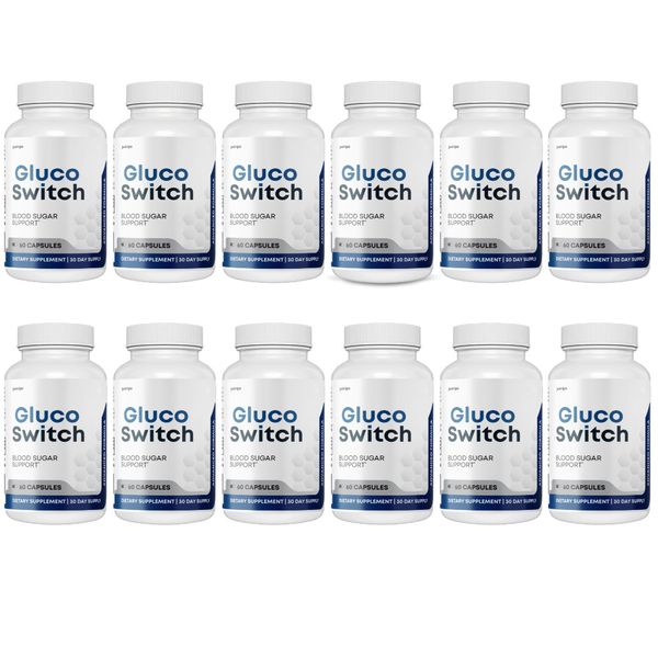 Gluco Switch - Blood Sugar Support Supplement, GlucoSwitch - 12 Bottles