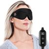 DR.PREPARE Hot Eye Mask, 3D, USB Powered, 3D Type, Light Shade, Lightweight, 3 Temperature Adjustment, Timer Setting, Black