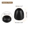 uxcell 20pcs Plastic Bell End Stoppers Rope Fasteners for Clothes Backpack Drawstring Black