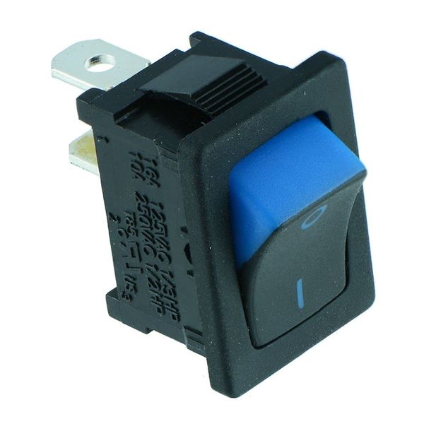 10 x Blue Rectangle 'Visi On' Rocker Switch SPST R13-66A5-02