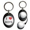 BadgeBeast.co.uk I Love Boys - Black Golf Ball Marker Key Ring