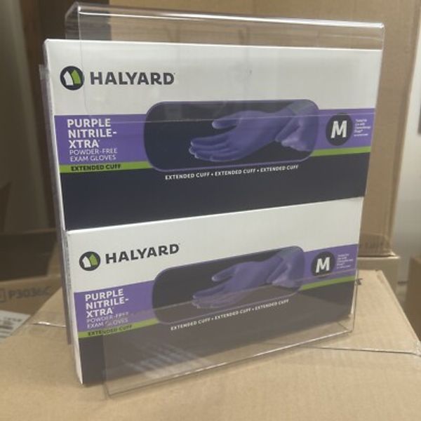 Disposable Glove Box Holder Dispenser Acrylic Double Side Loaded Clear Storage