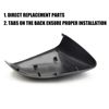 Passenger Side Black Mirror Cover Cap Housing Compatible with Ford Edge 2015-2020 without Side Assistent Hole Model, Direct Replacement