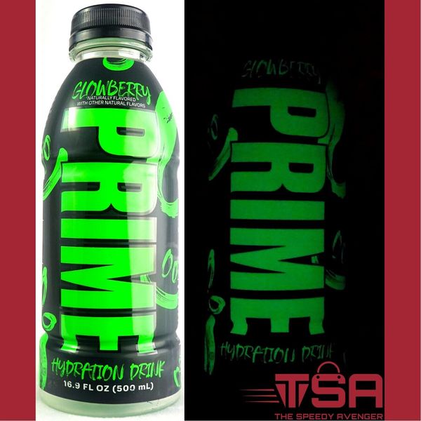 16.9 oz Bottle PRIME GLOWBERRY HYDRATION DRINK 2023 Glow In The Dark Limited Ed