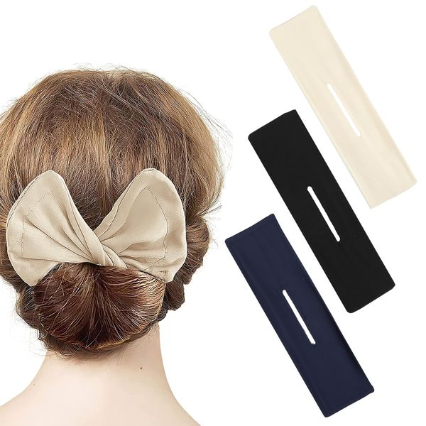 Lotbun 3 Stück Haarknoten Maker,dutt maker,simple braid maker,hair bun maker,Faule Haar Lockenwickler,Mode Haar Bun Wraps Frisur Haar Styling Zubehör für Frauen Mädchen