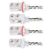 4 Pack 4mm BFA Banana Plug Audio Speaker Double Screw Lock Cable Connector