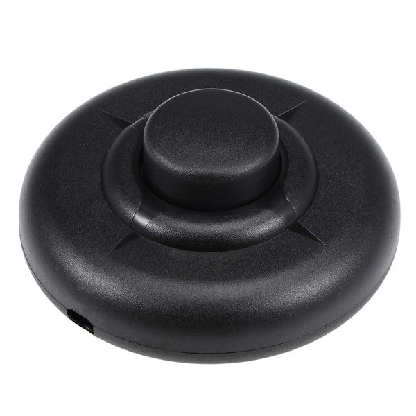 uxcell In-Line Foot Pedal Push Button Switch Lamp Light Control On/Off Foot Switch, Black