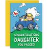 Daughter Driving Test Pass Congratulations Card - Medium Sized Card