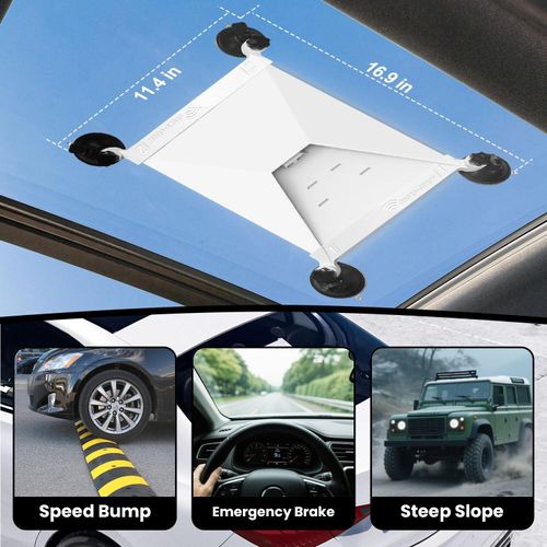 Howwide Starlink Mini Car Mount, Starlink Mini Sunroof Suction Cup Mount, Mounting Kit for Car Window & Sunroof, Stable Signal Reception for Travel Internet